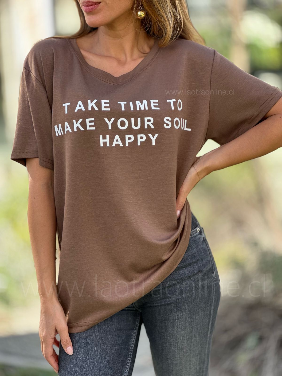 Polera Happy choco