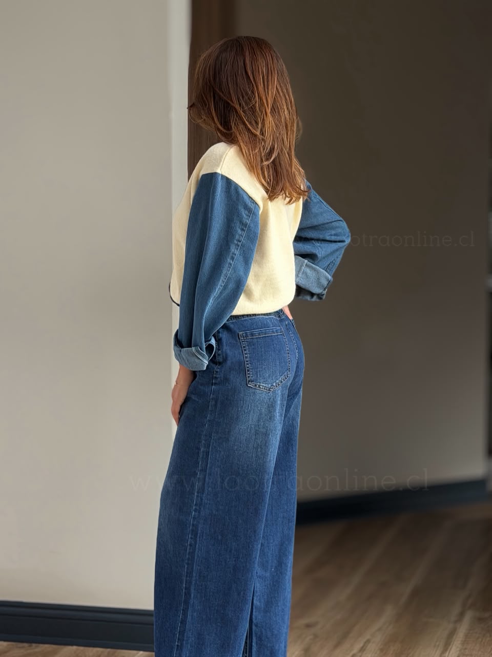 Jeans mezclilla basta gruesa azul