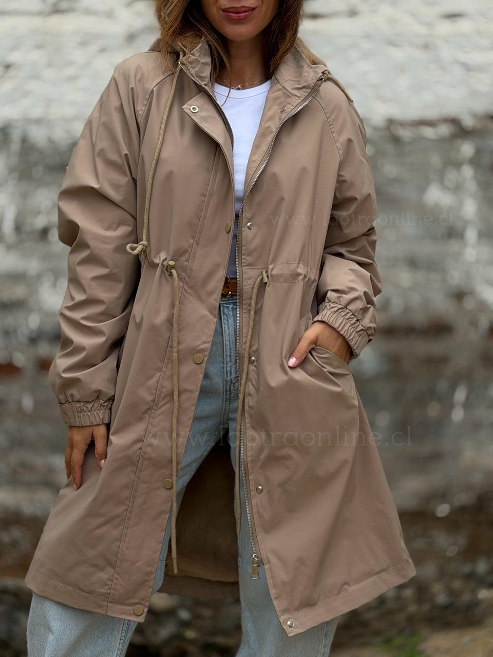 Chaqueta Gabardina/chiporro camel