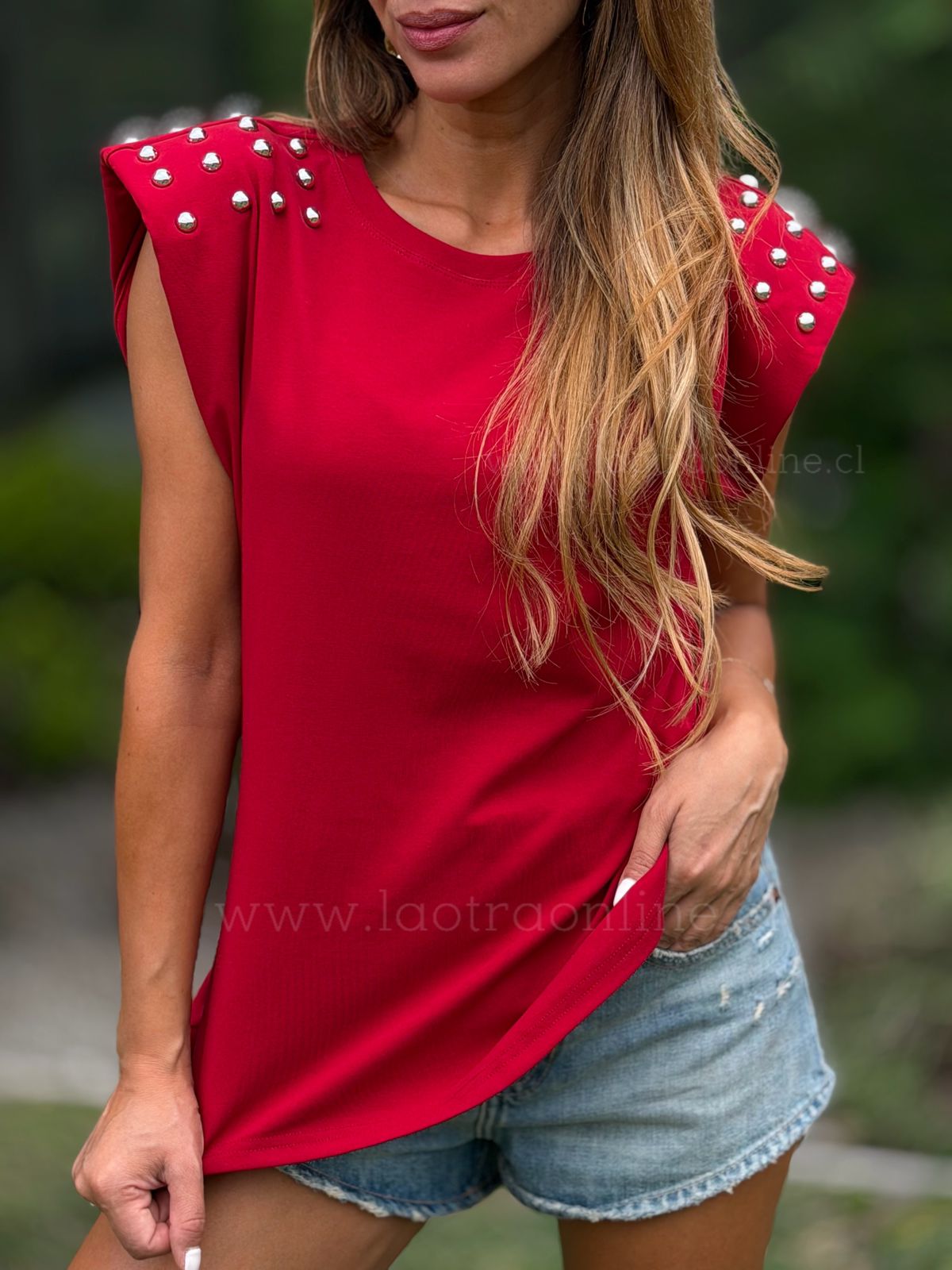 Polera Beach rojo