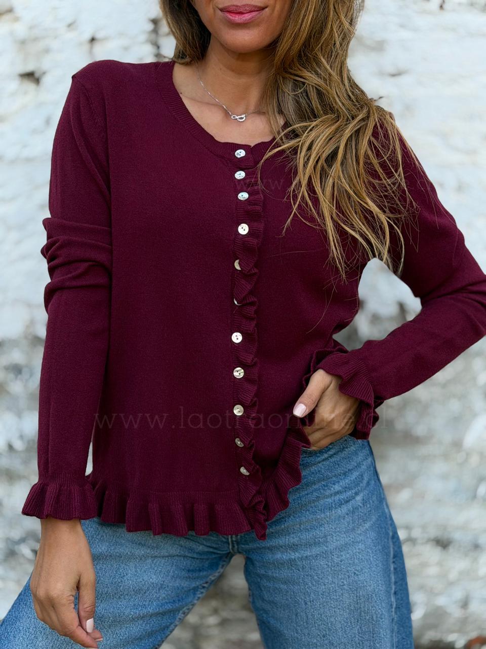 Chaleco Encanto cherry