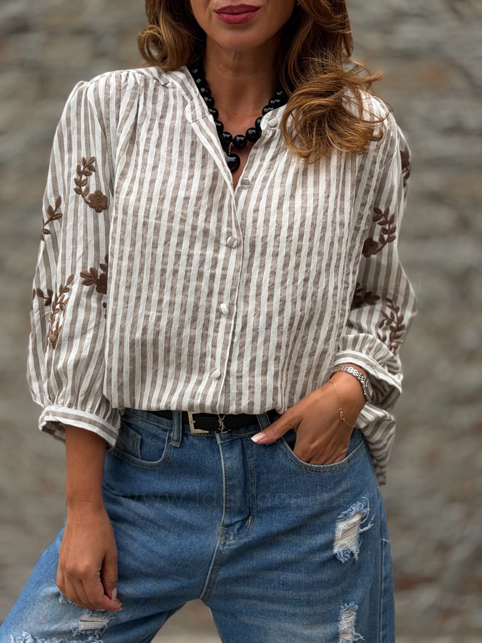 Blusa Mar del Plata marrón