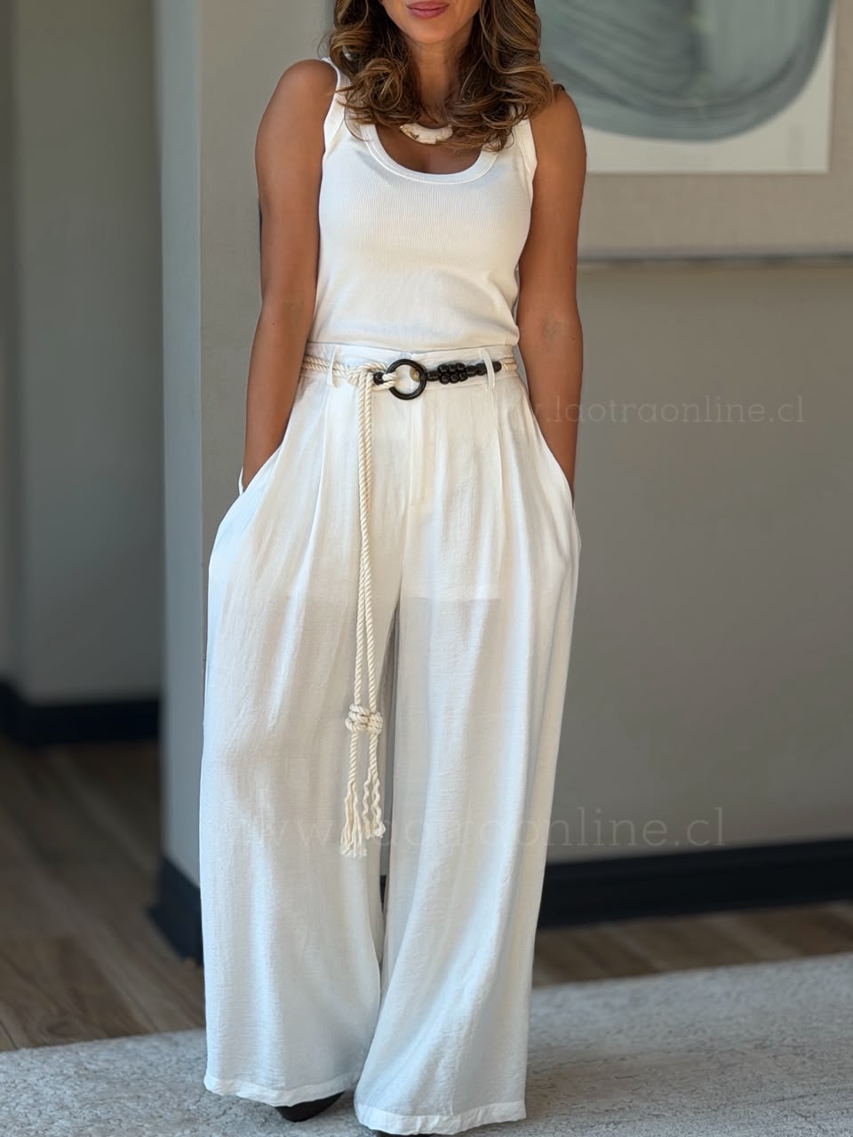 Pantalón Isla blanco