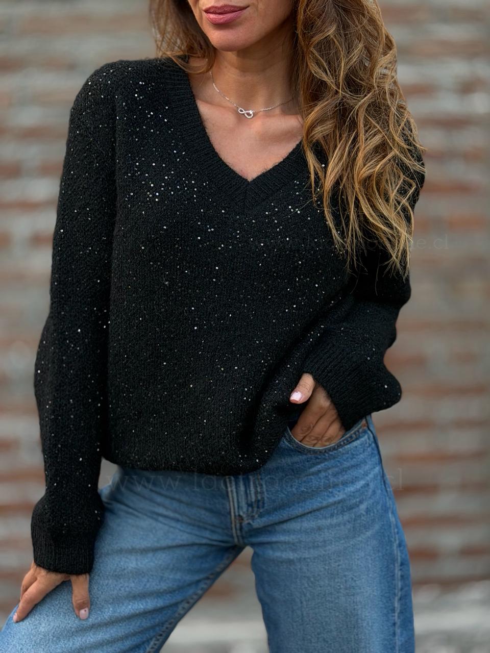 Sweater Glamour negro