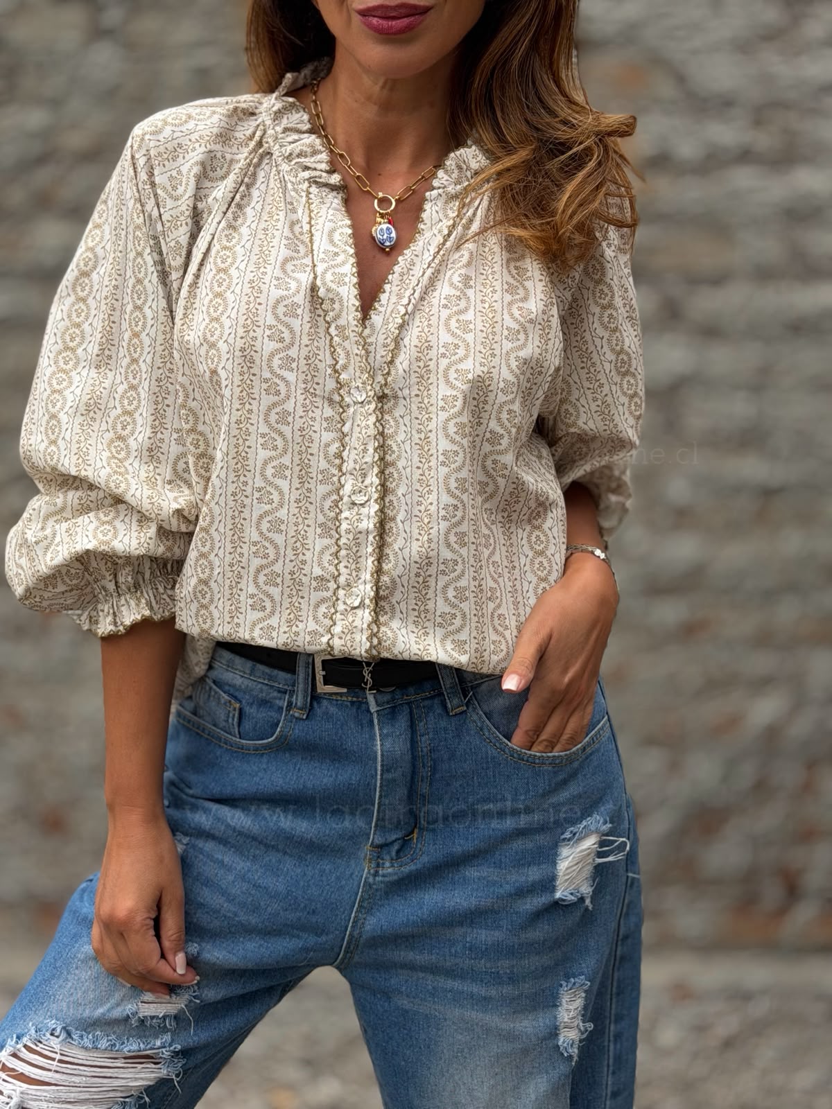 Blusa Sicilia mostaza
