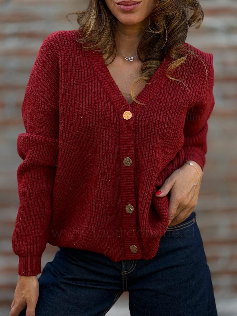 Chaleco Jaspeado rojo