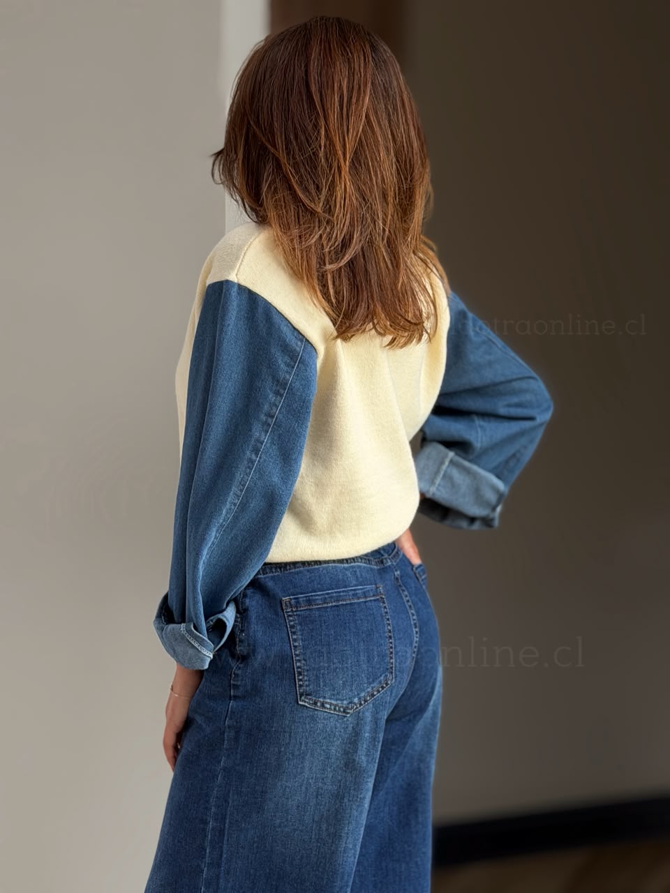 Jeans mezclilla basta gruesa azul