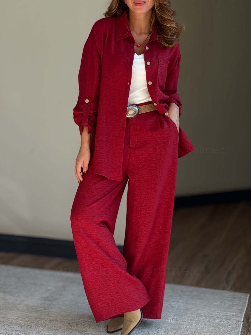 Set Pantalón+Blusa rojo