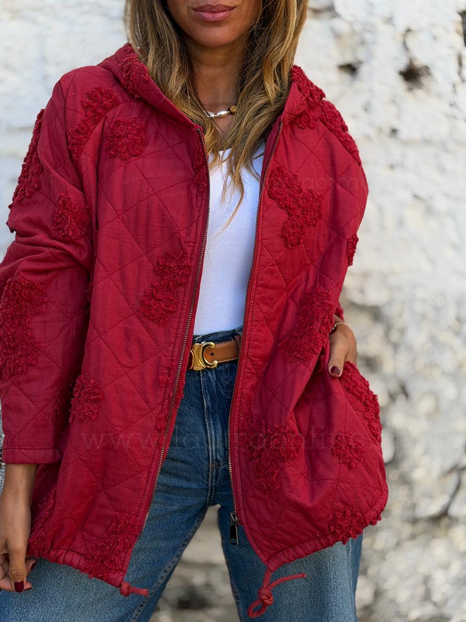 Chaqueta Relieve rojo