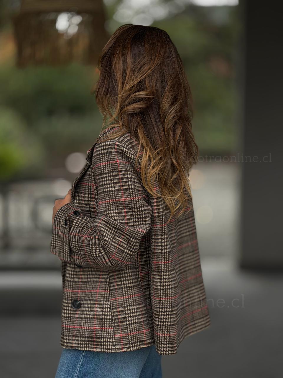 Abrigo Trench Cuadros toffe