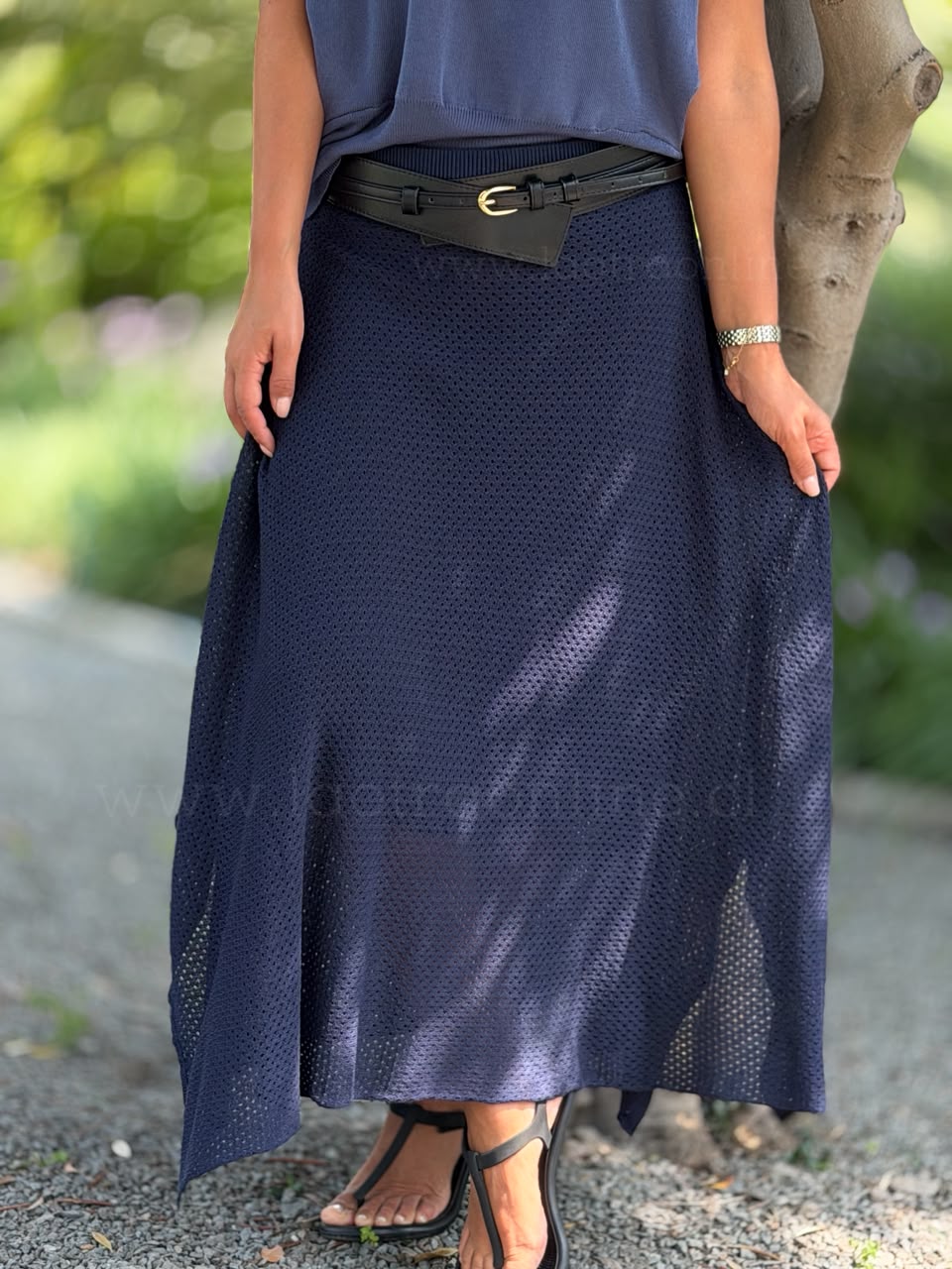 Falda hilo Tejido azul