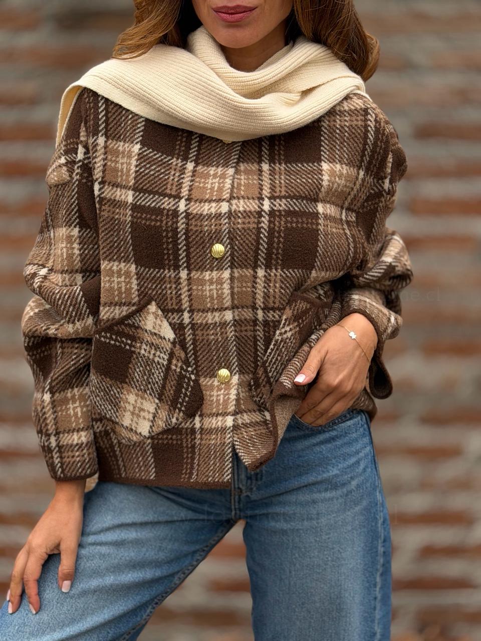 Chaqueta Escocés camel