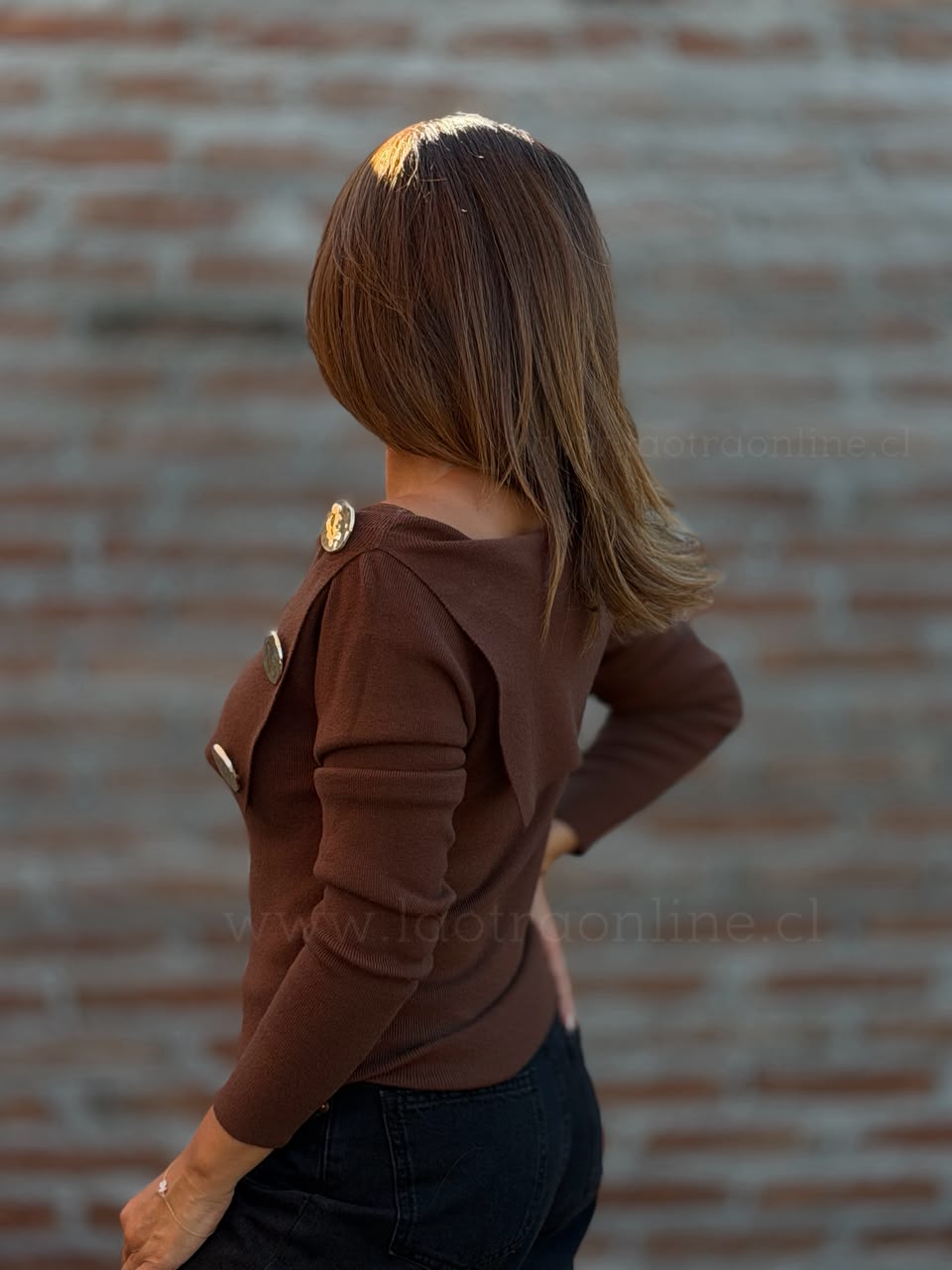 Sweater Cuello Espectacular marrón