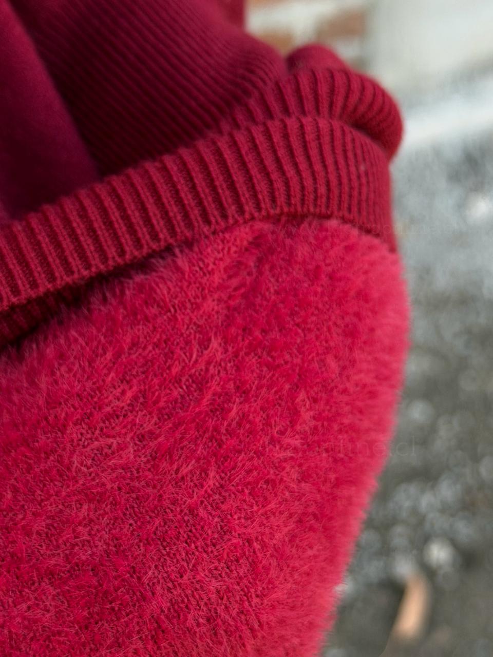 Sweater Volterra forrado cherry