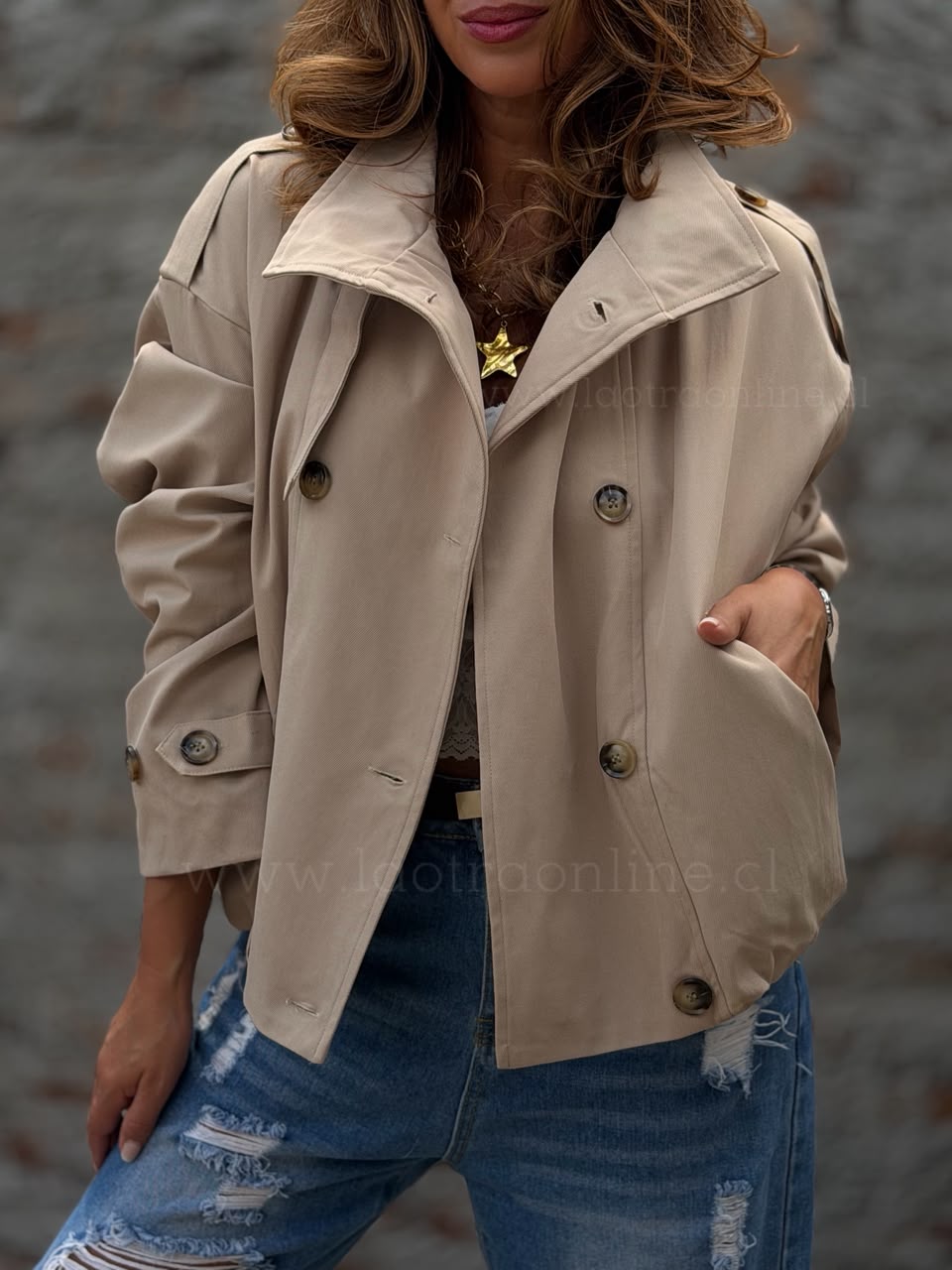 Trench Espectáculo beige