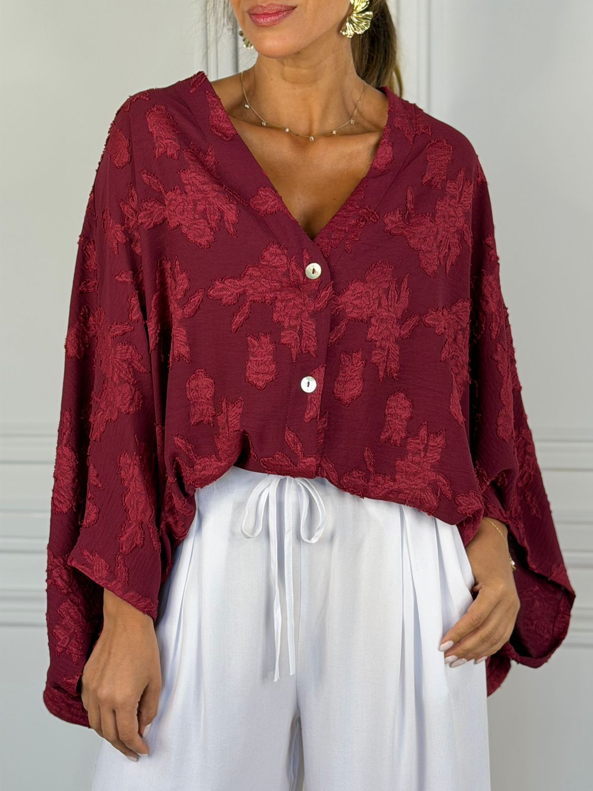 Blusa Florencia vino
