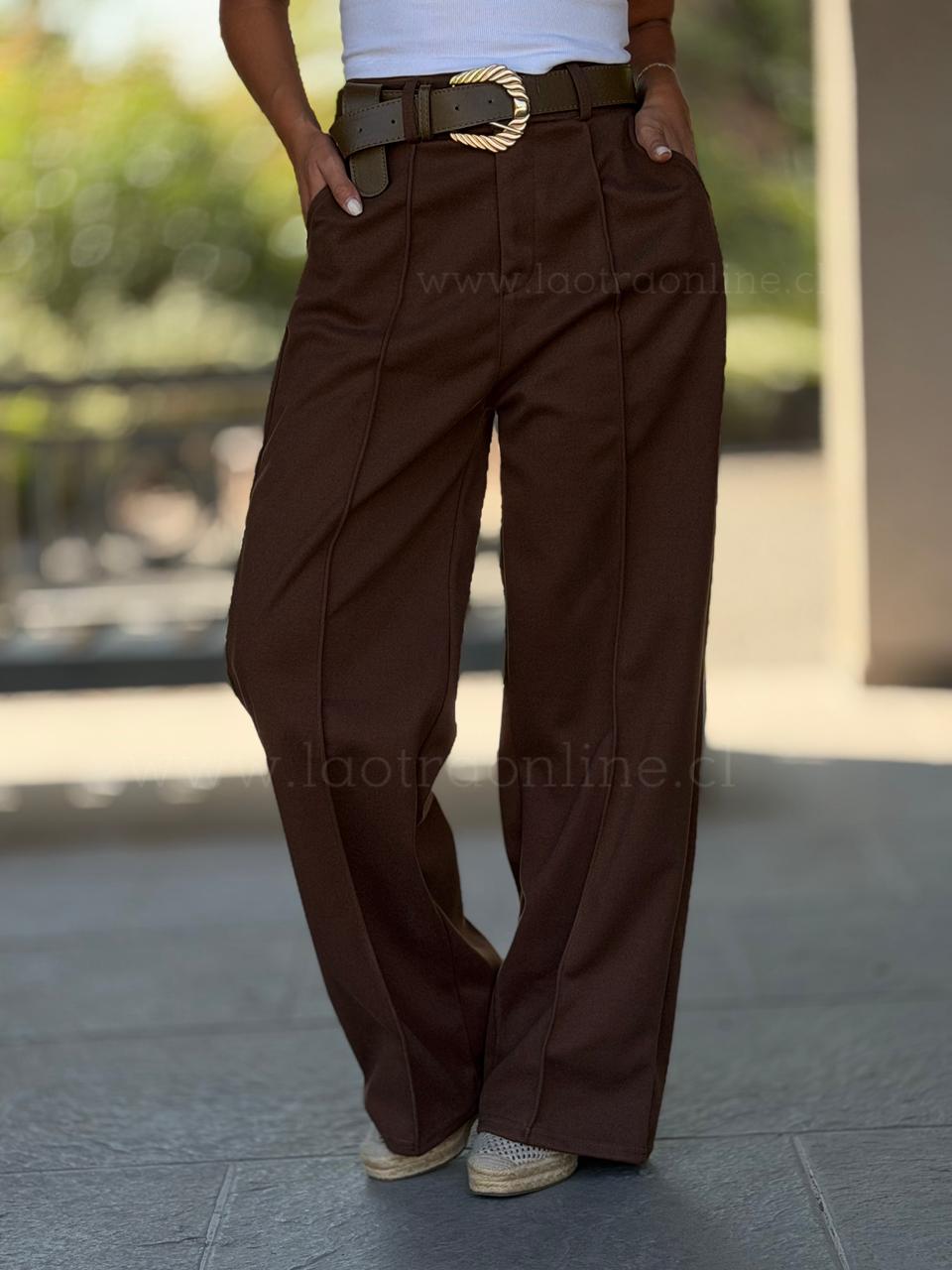 New pantalón+cinturón marrón