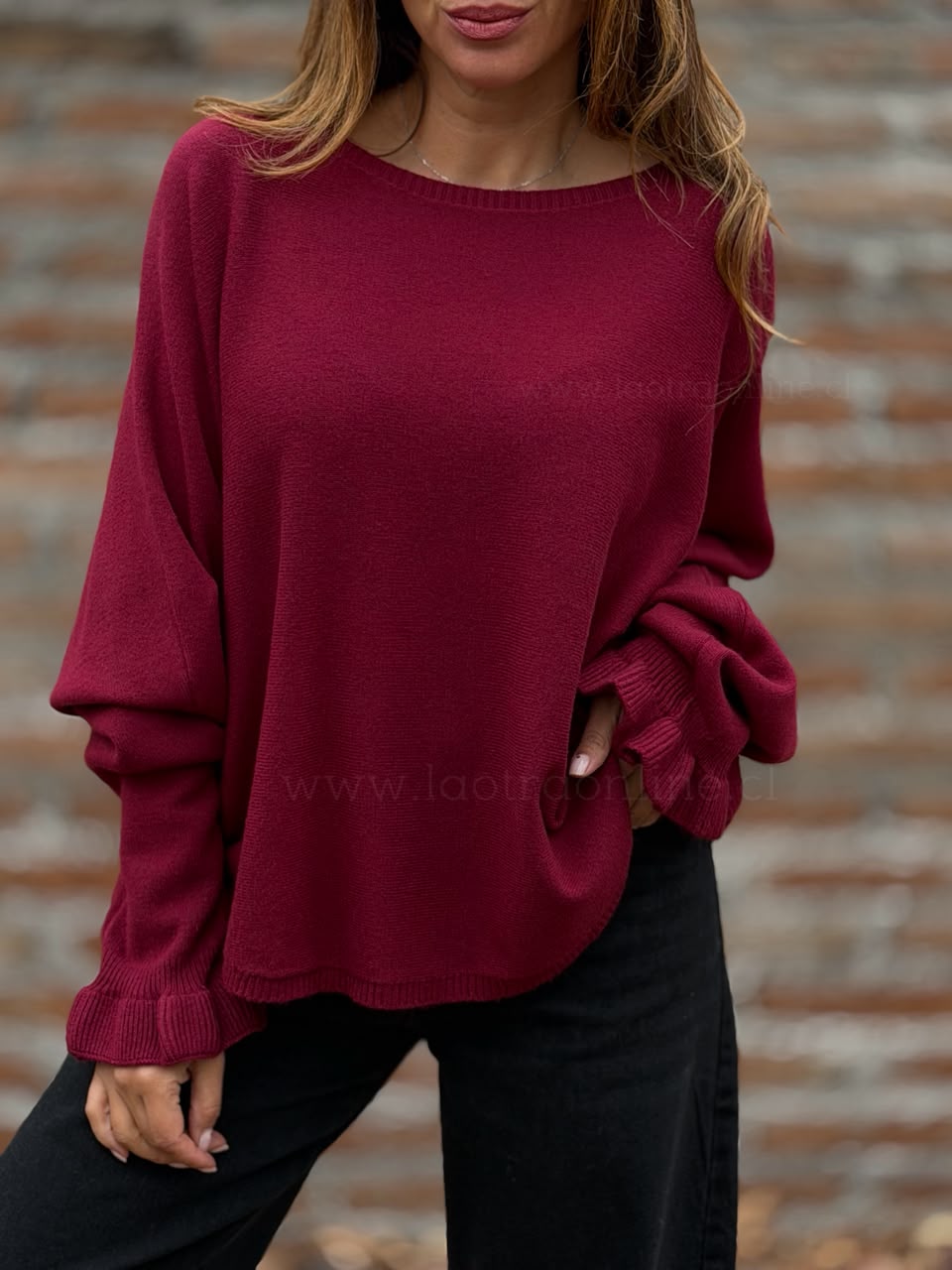 Sweater Zaragoza cherry