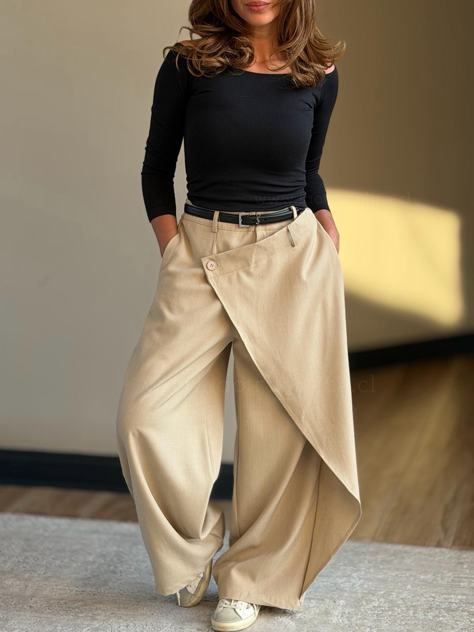 Pantalón Cool Cruzado beige
