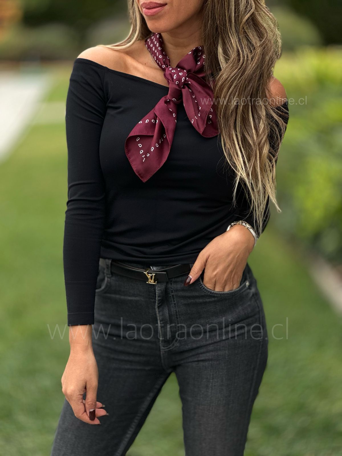 Pañuelo Glamour vino