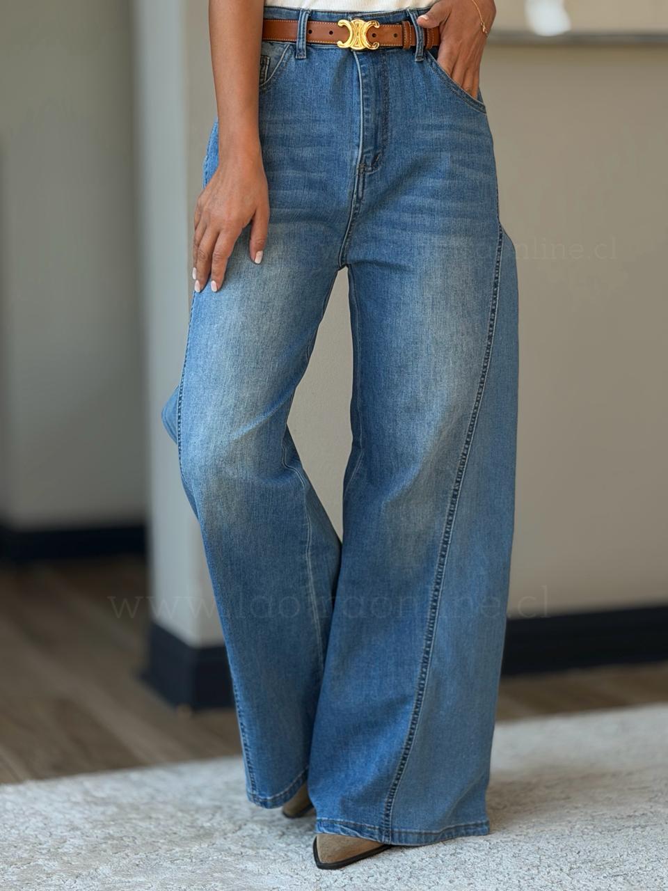 Wide Leg Top azul