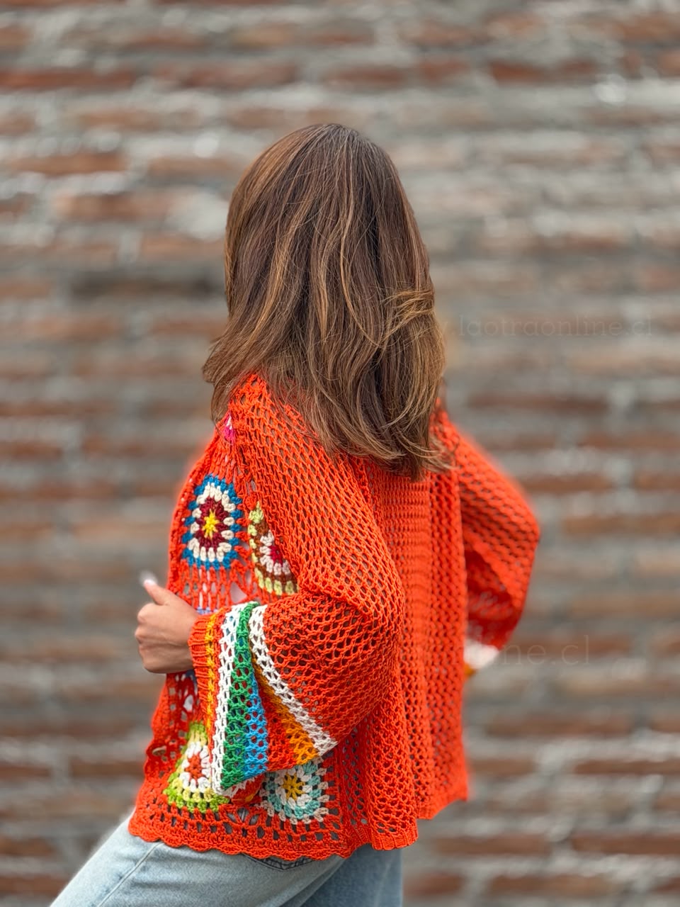 Chaleco Manga encanto naranja