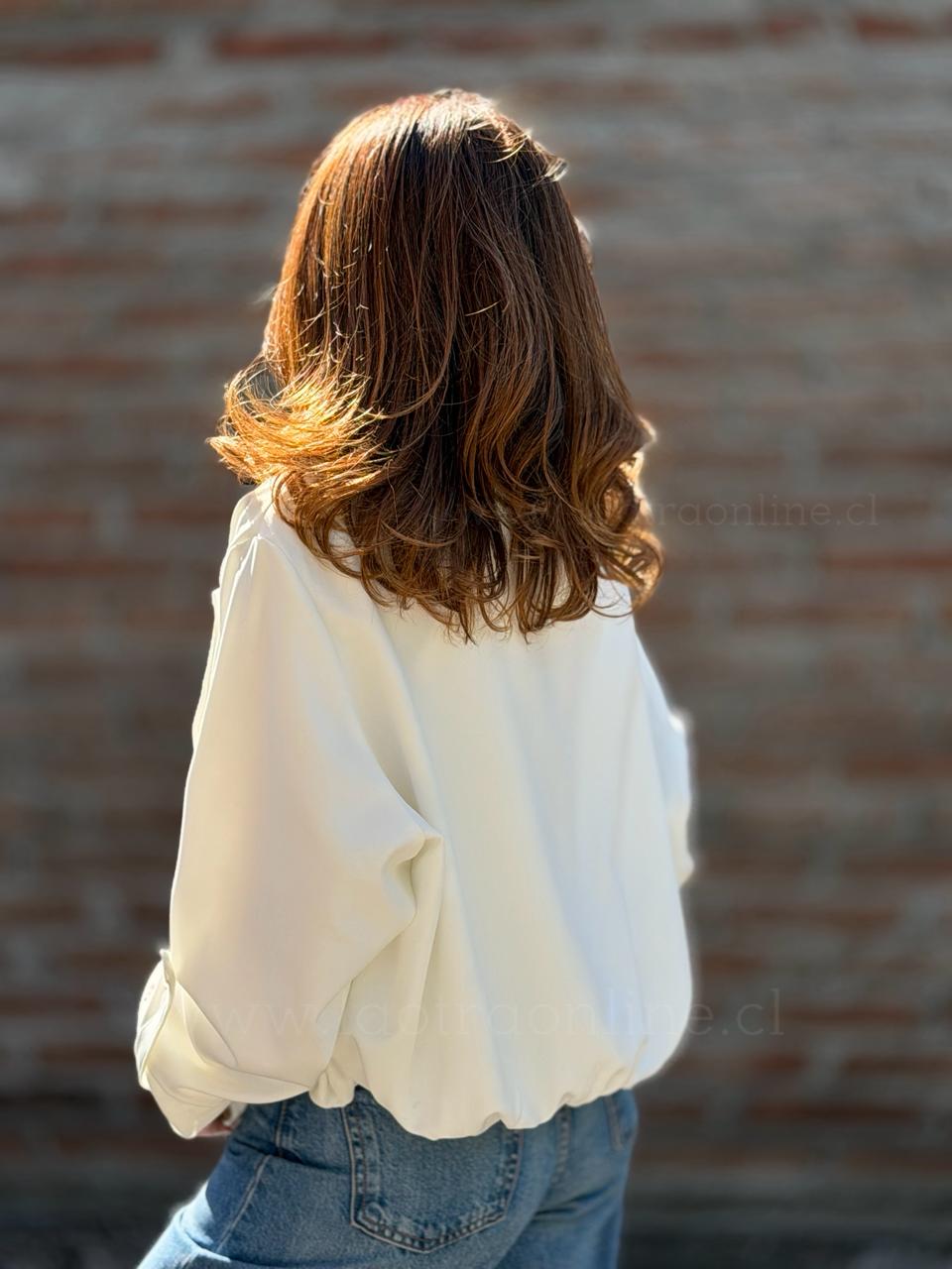 Trench Efecto globo blanco