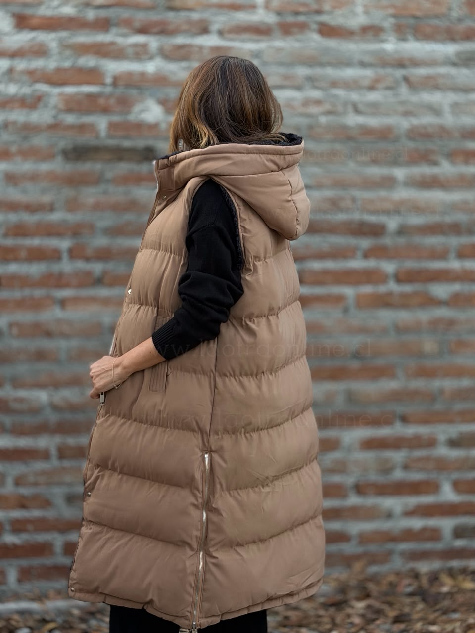 Sin mangas reversible camel