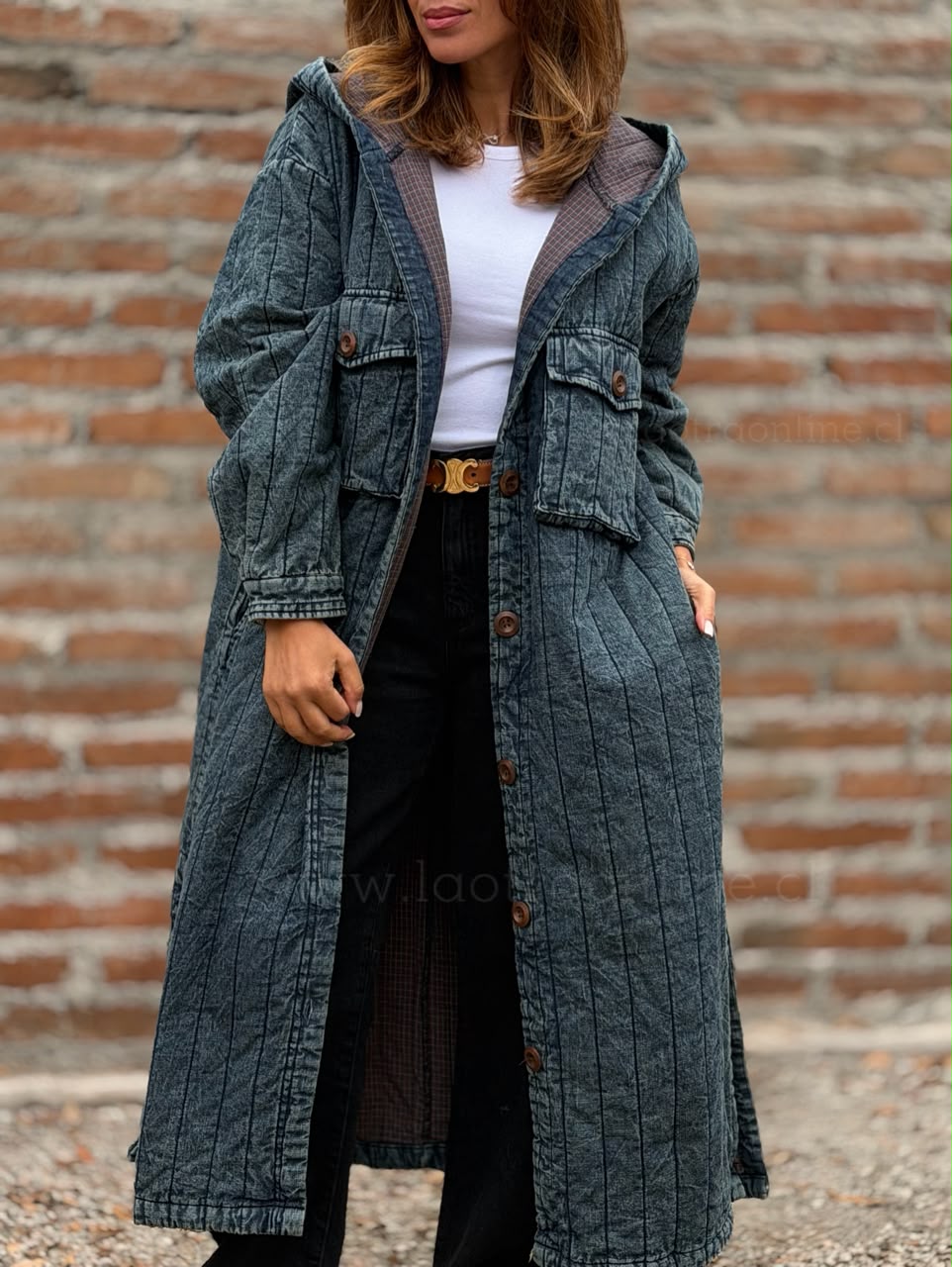 Chaqueta Jeans acolchada azul