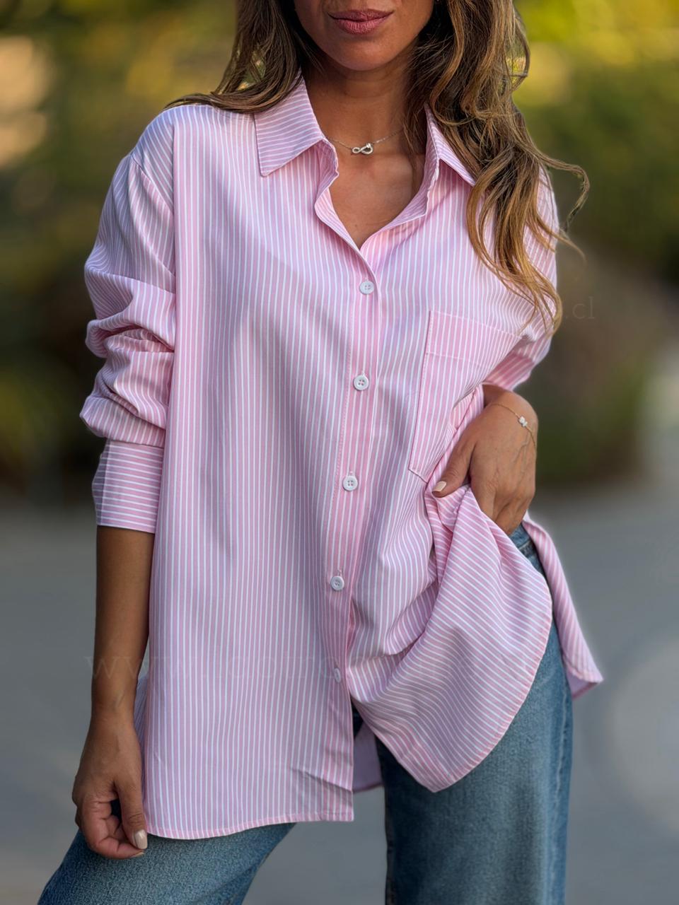 Blusa Rayas rosa