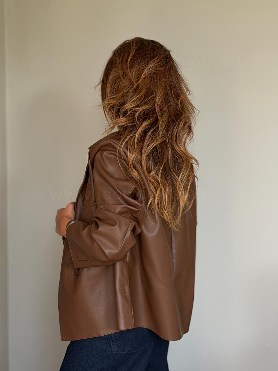 Chaqueta Ecocuero Sol choco