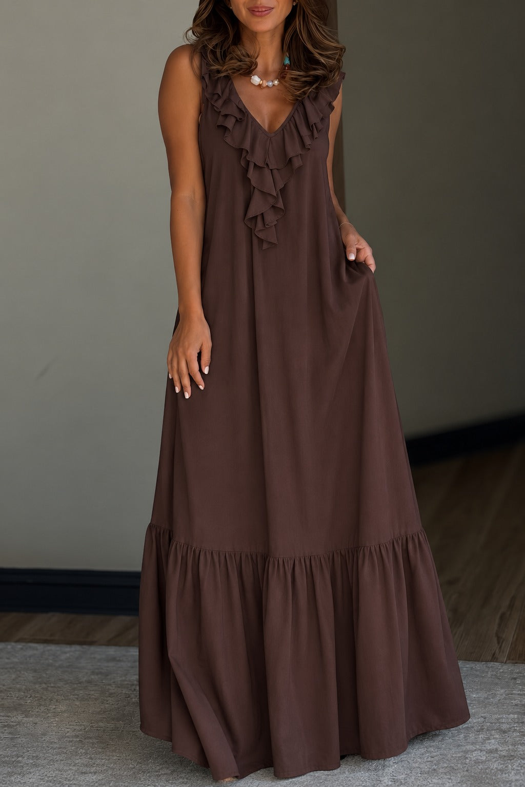 Vestido Asturias marrón