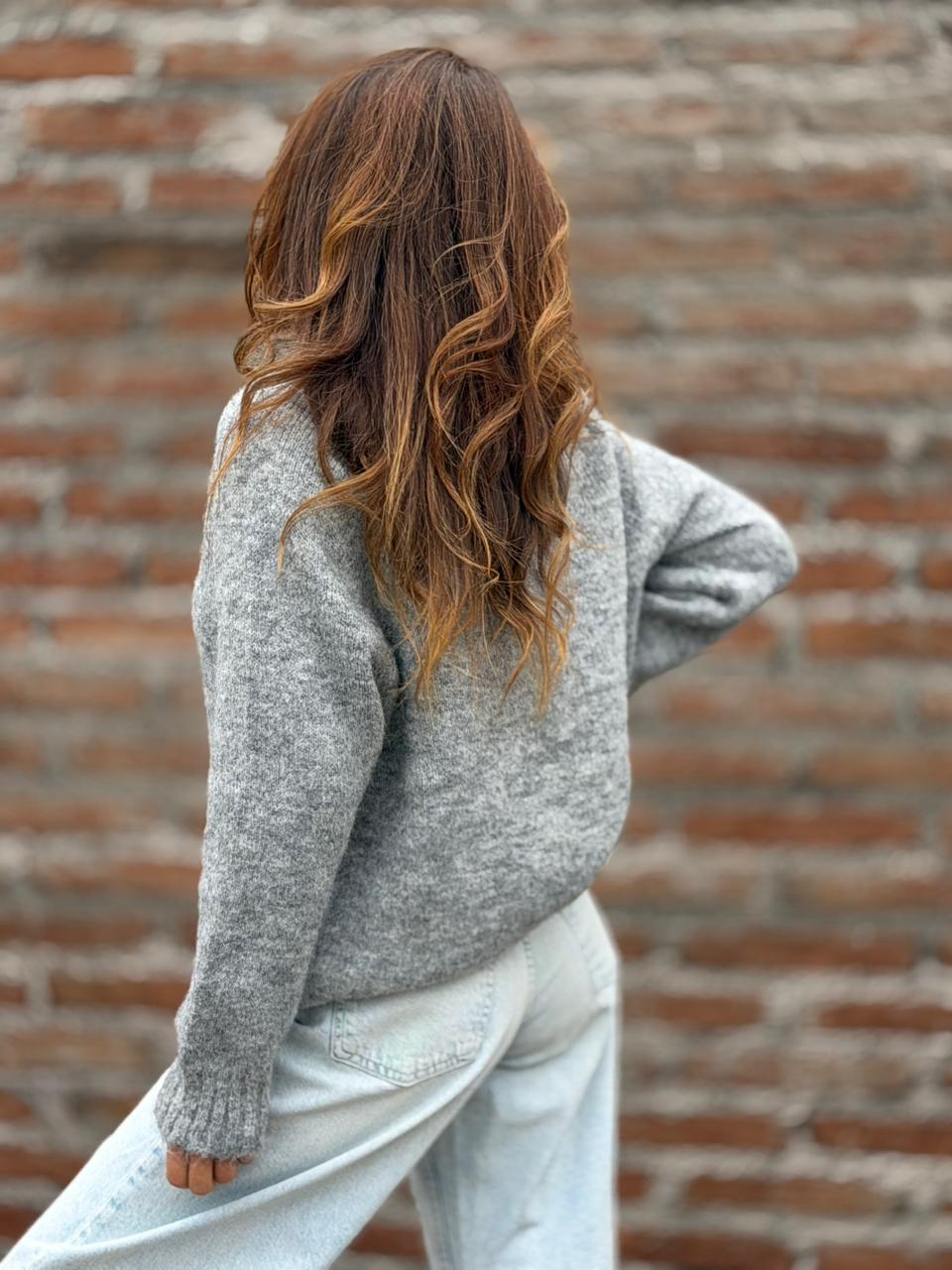 Sweater París Botones gris