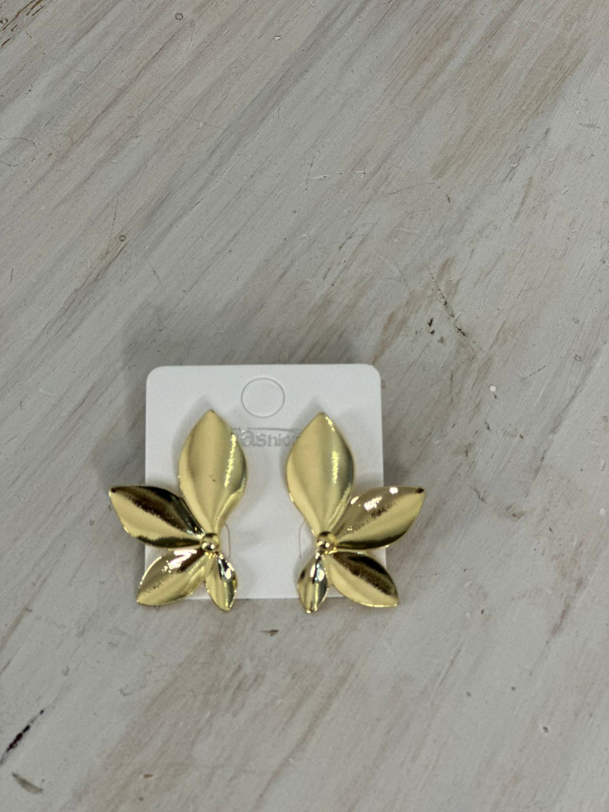 Aros Flor Increíble dorado
