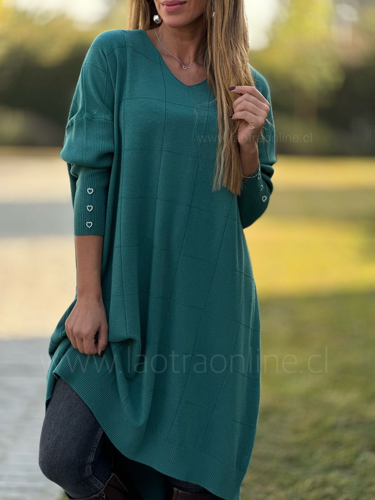 Sweater/Vestido Consu verde