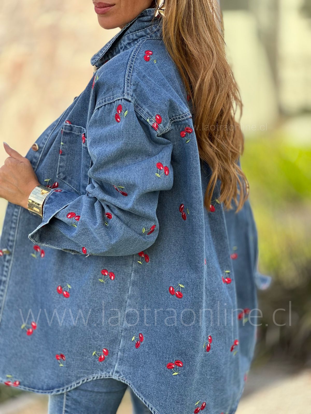 Camisa/Chaqueta Cherry azul