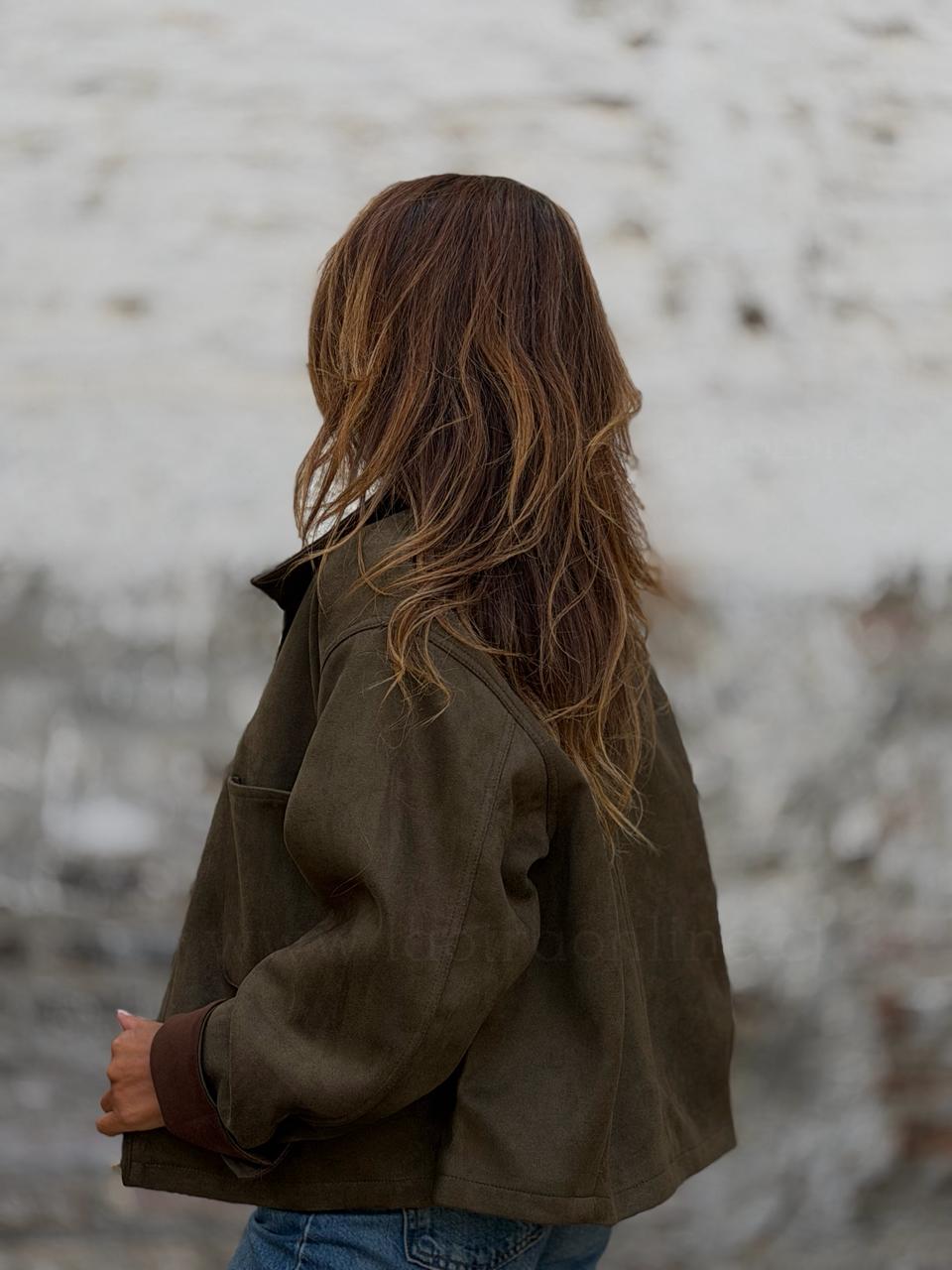Chaqueta Gamucina premium olivo