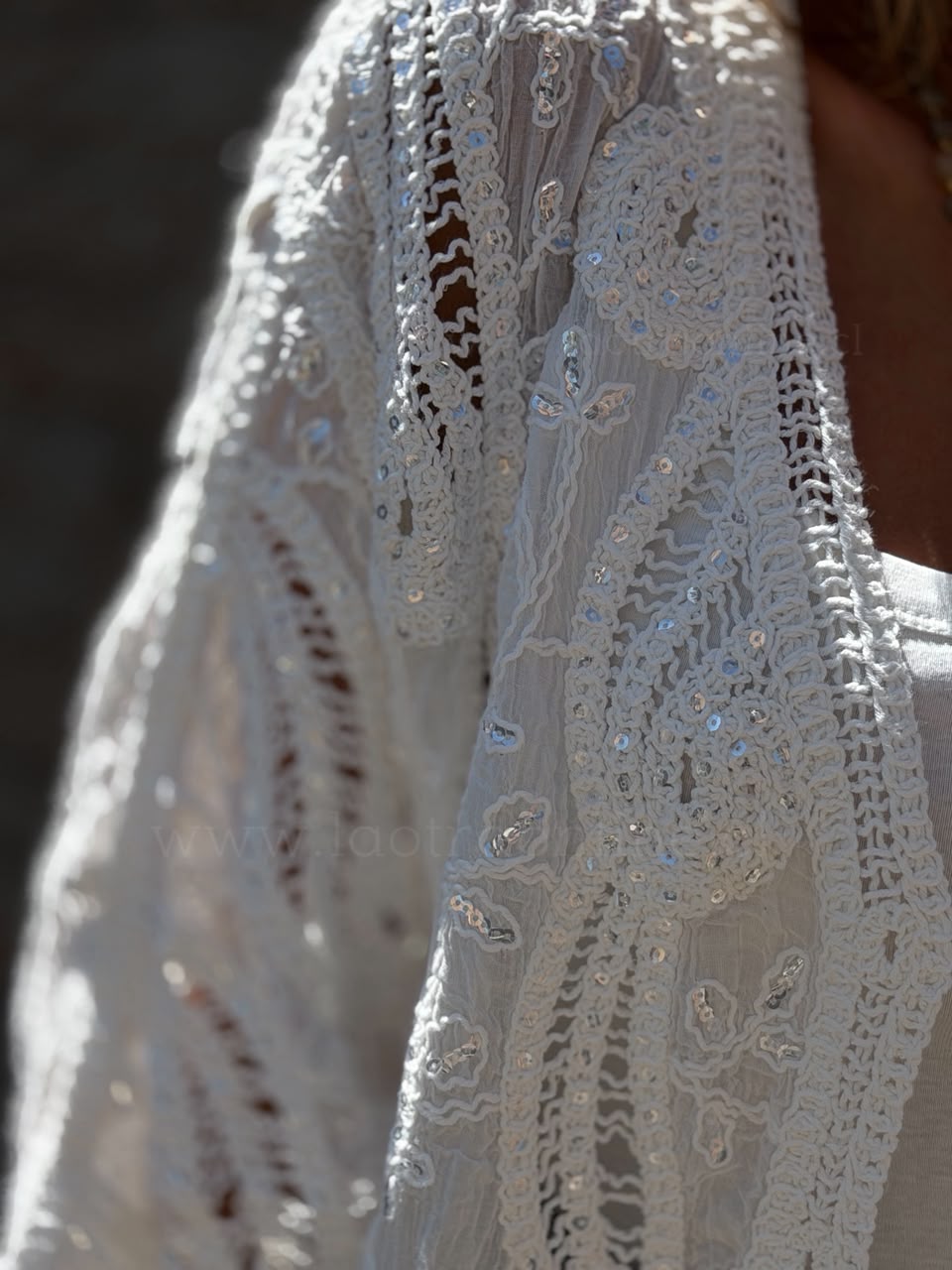 Tapado Lentejuelas blanco