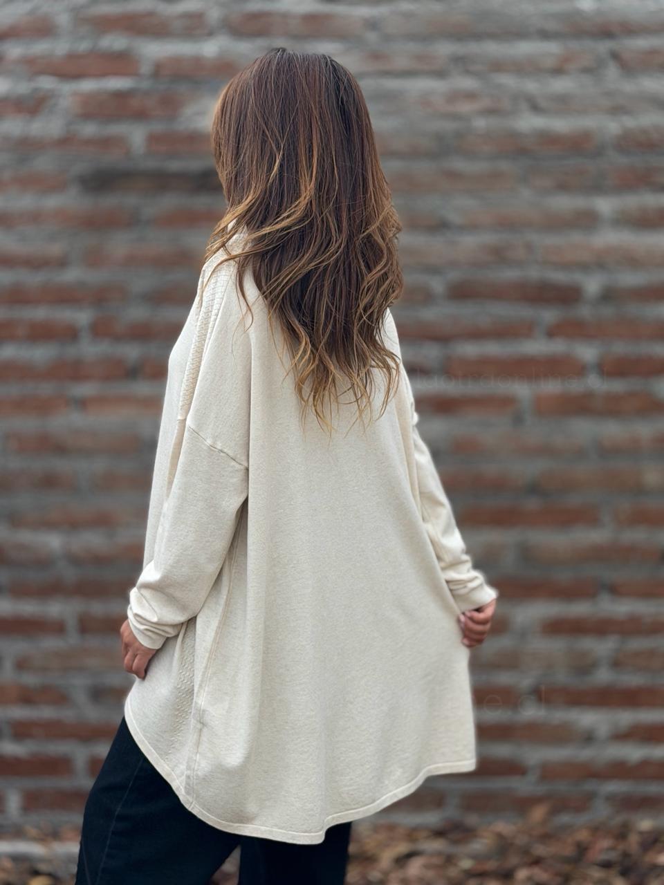Oversize Top crema