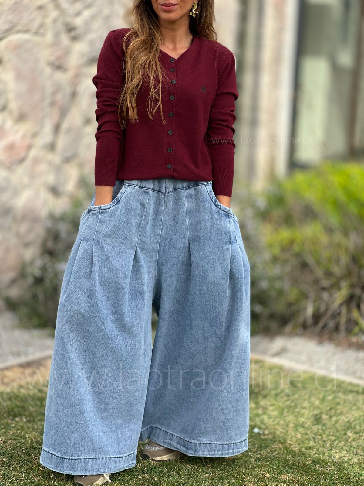 Chaleco Tunquen cherry