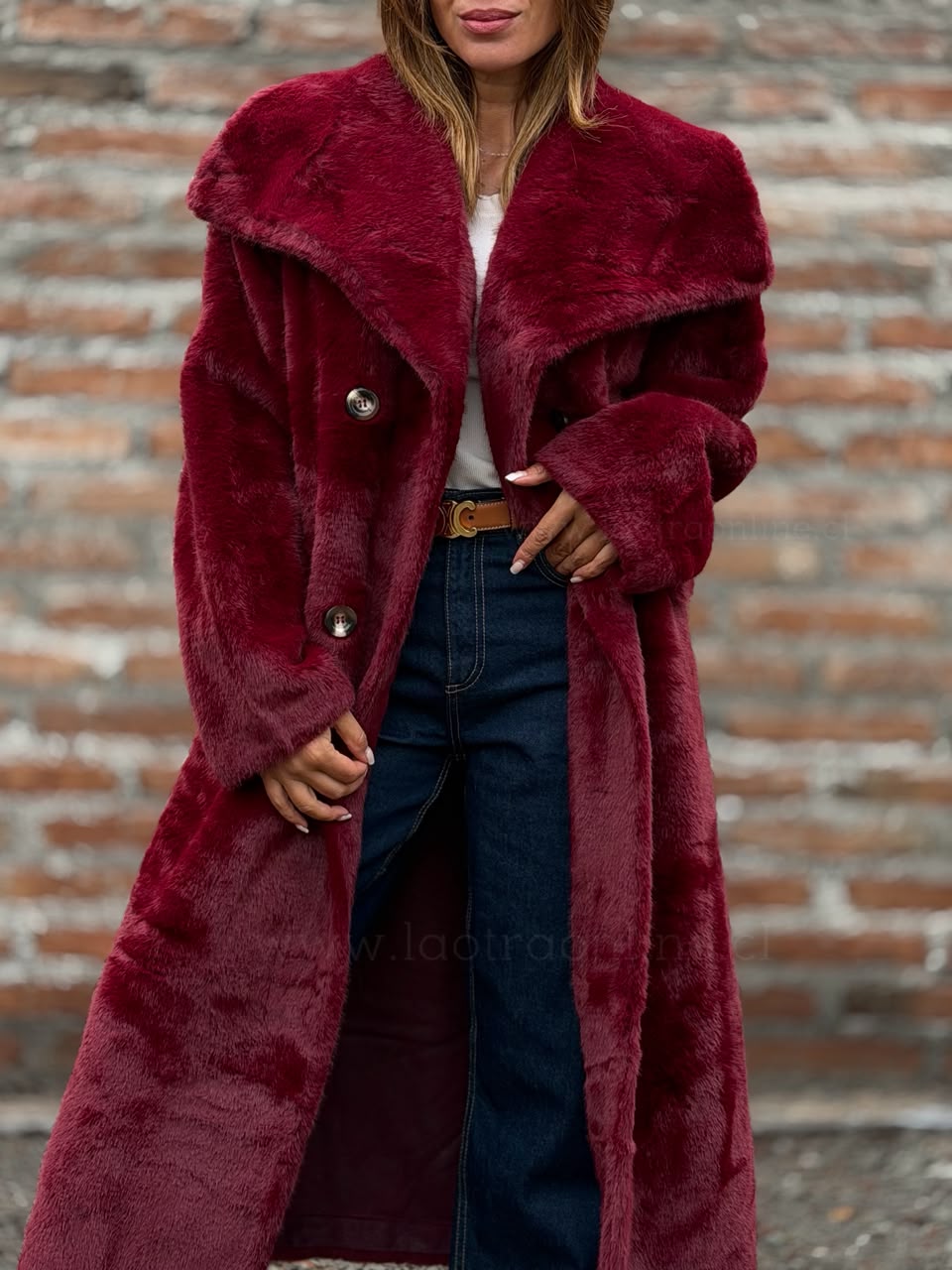 Abrigo Piel Deluxe cherry