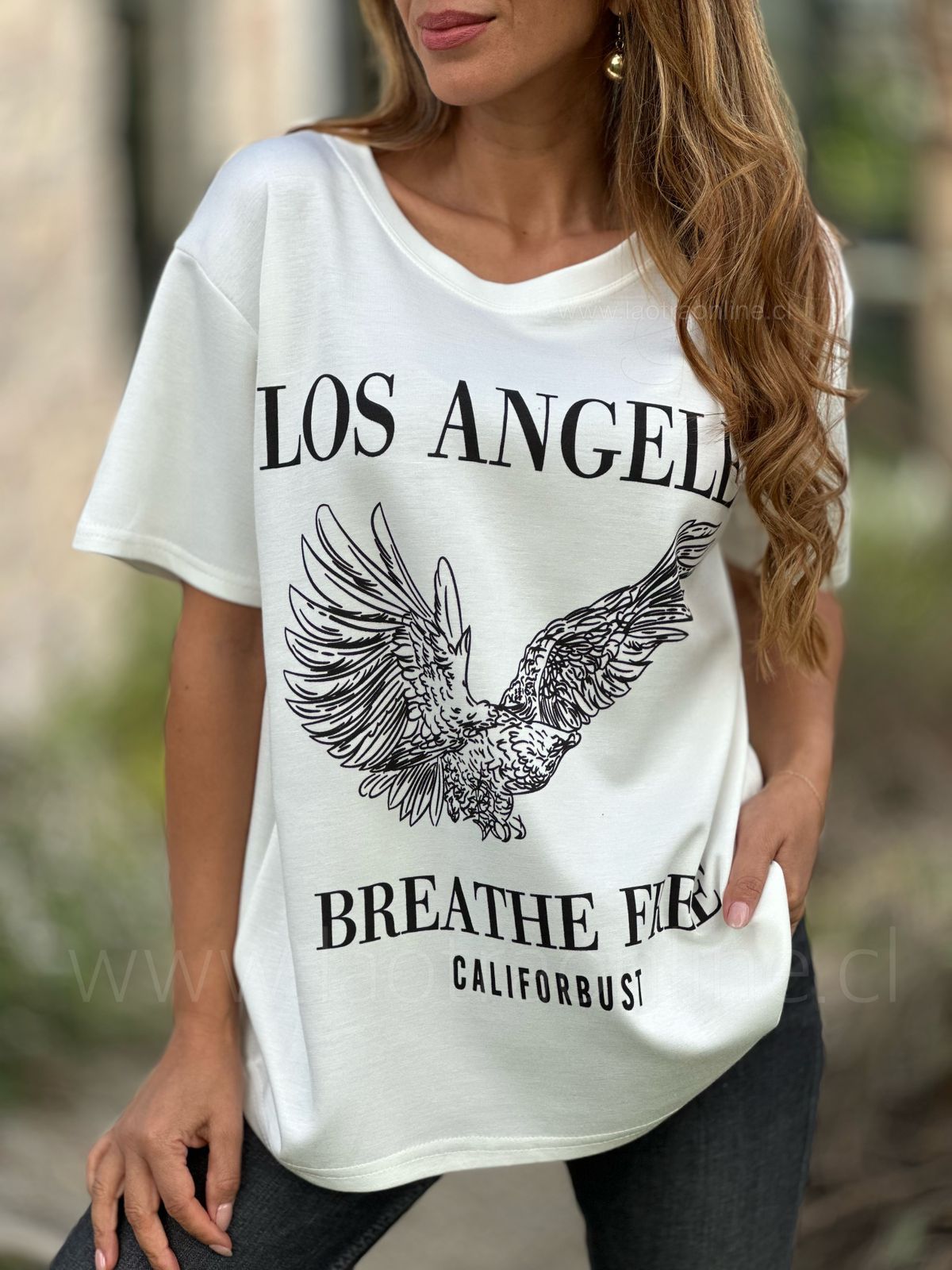 Poleras Los Angeles blanco