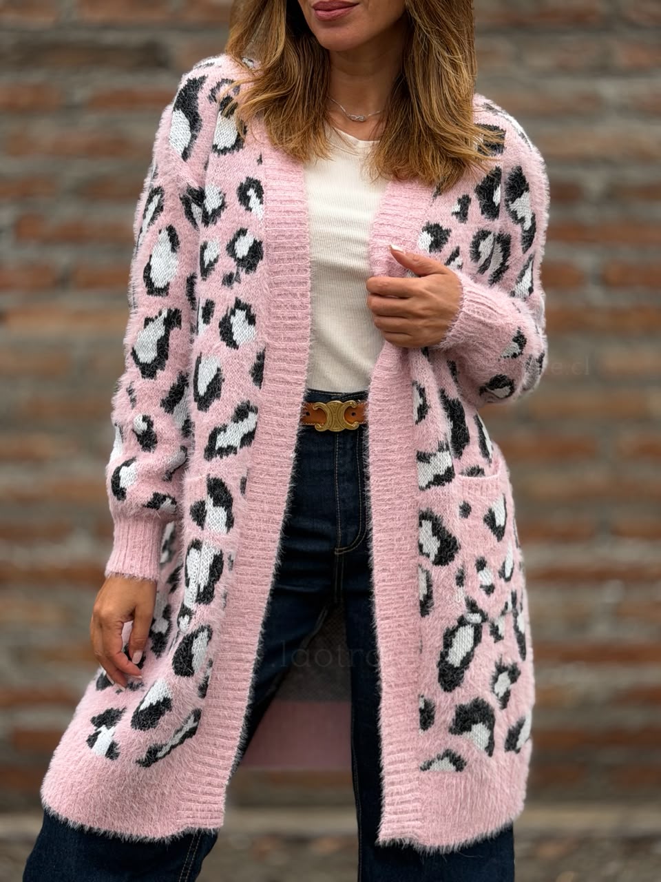 Cárdigan Print rosa