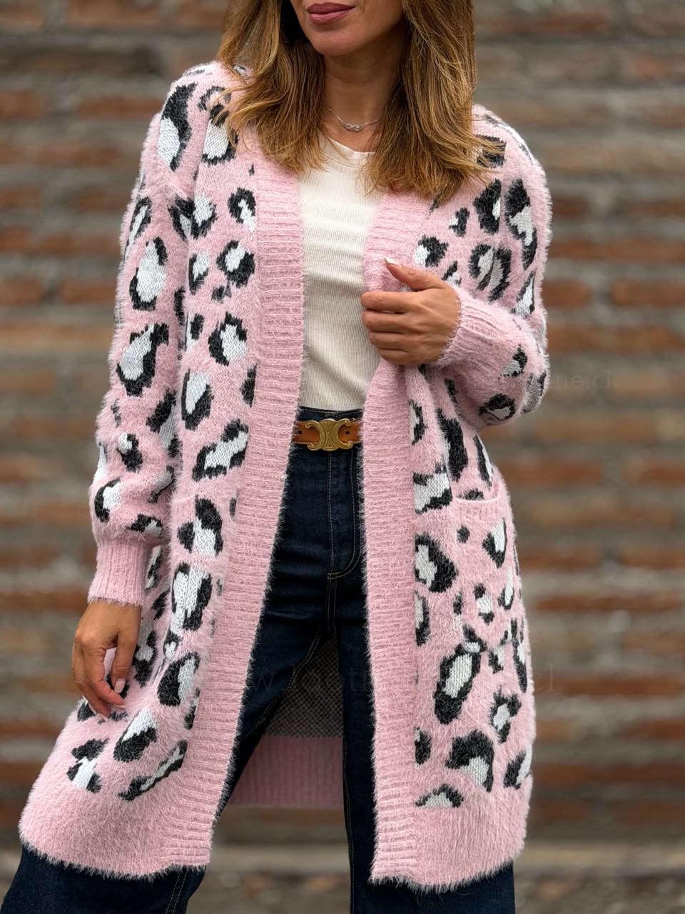 Cárdigan Print rosa