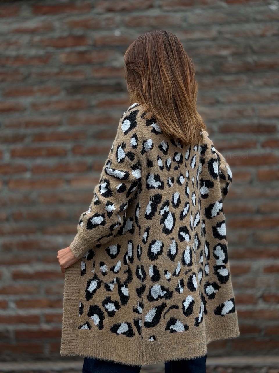 Cárdigan Print camel