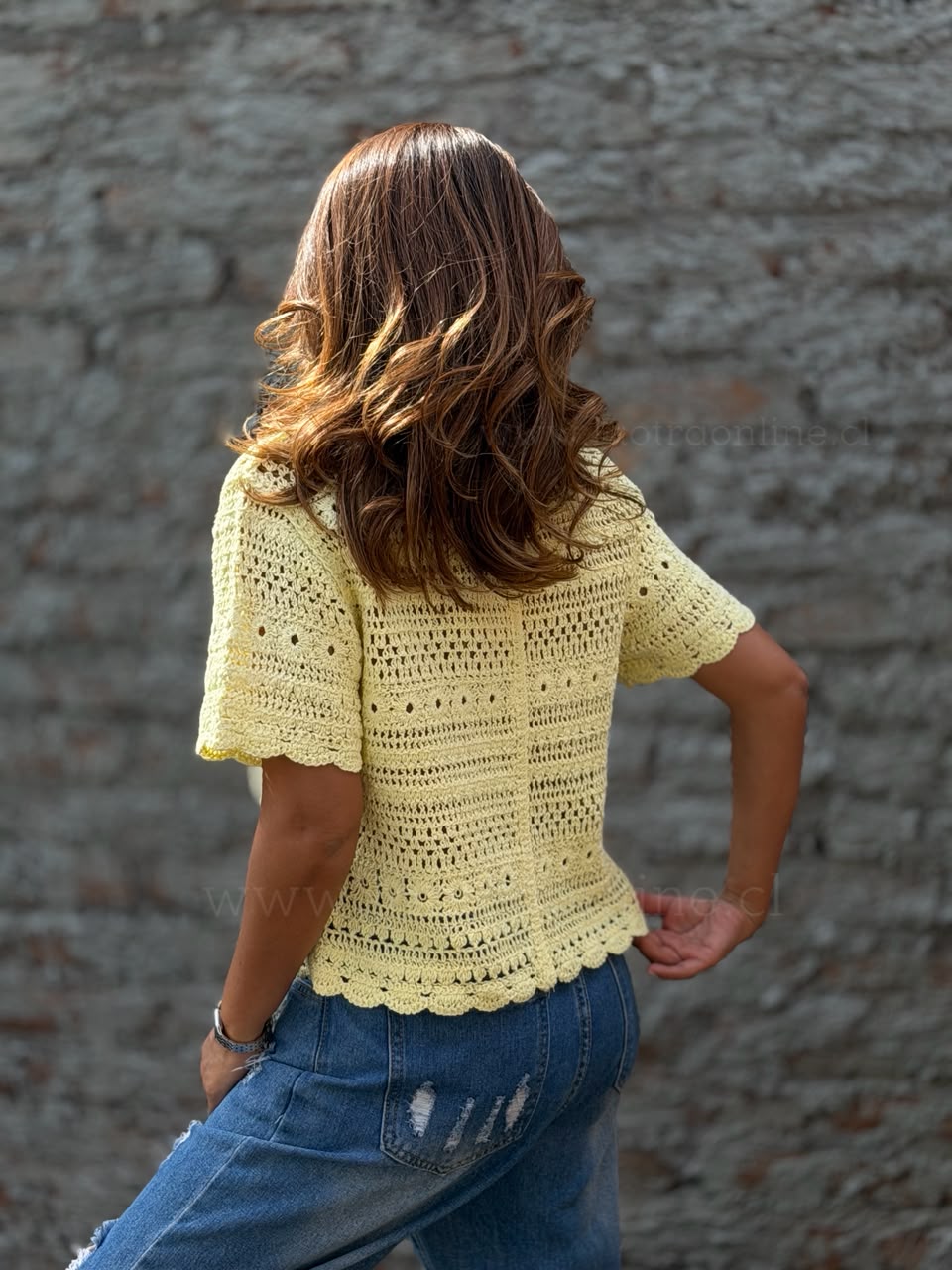 Polera Tejida Sol amarillo
