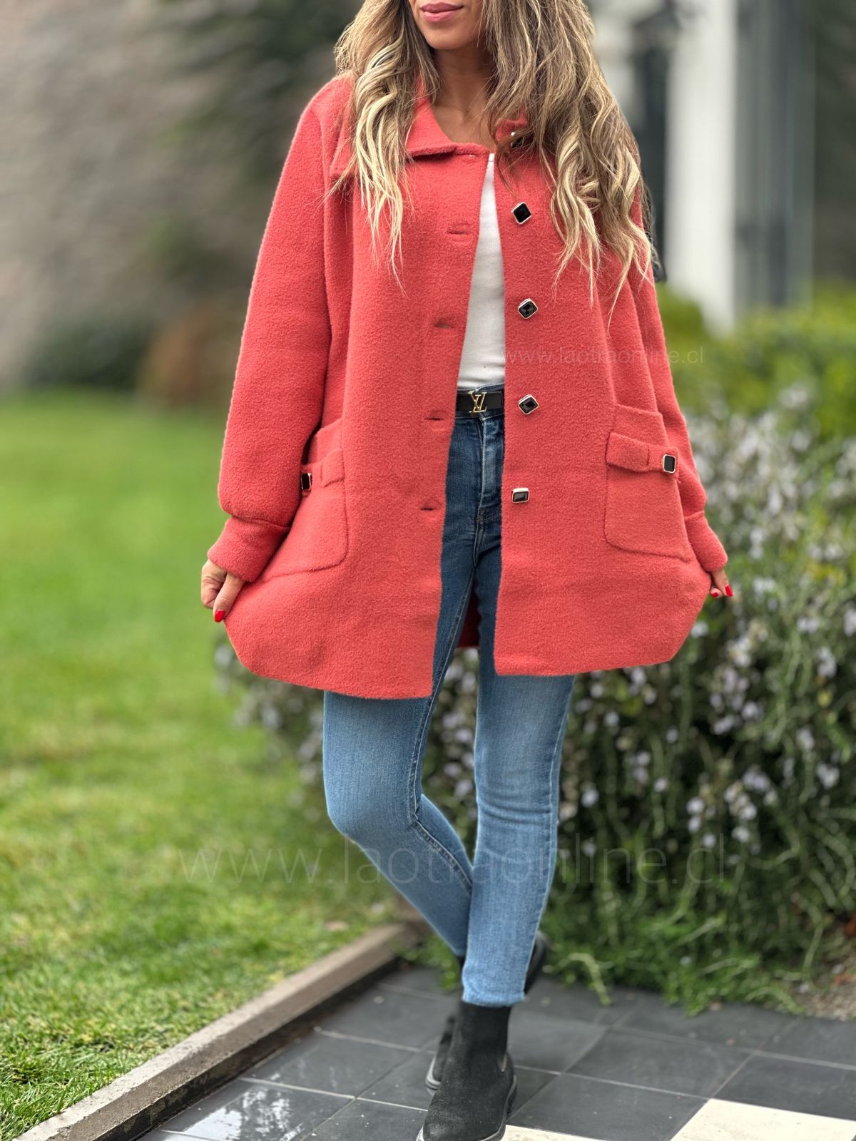 Abrigo Portobello coral