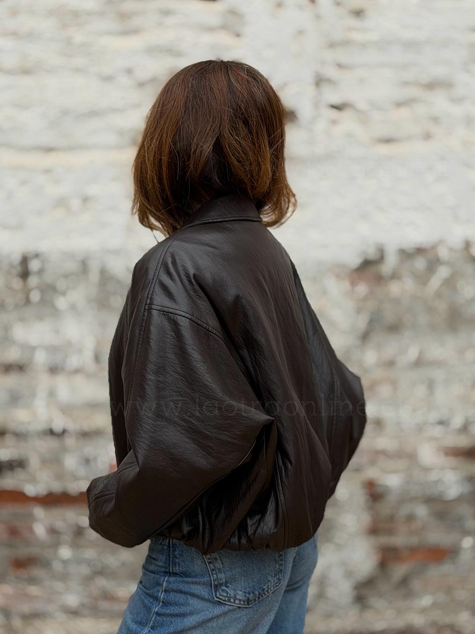 Bomber Ecocuero Patagonia marron