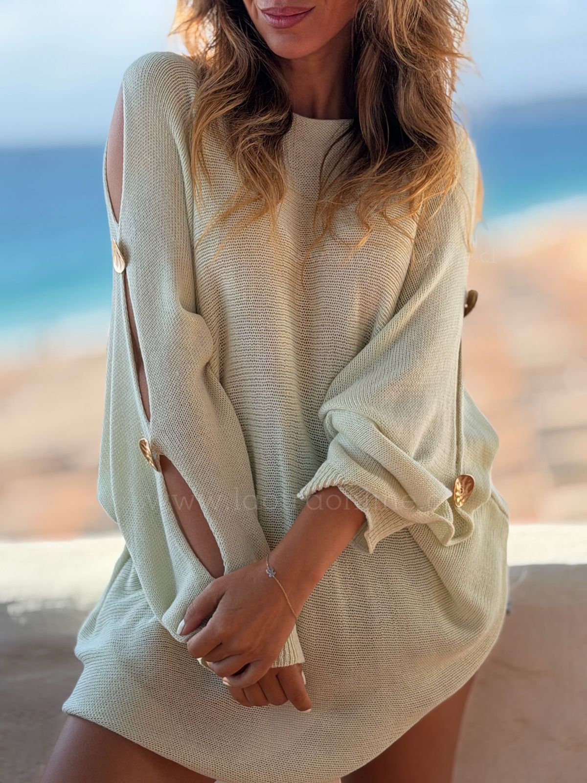 Sweater Golden verano verde vintage