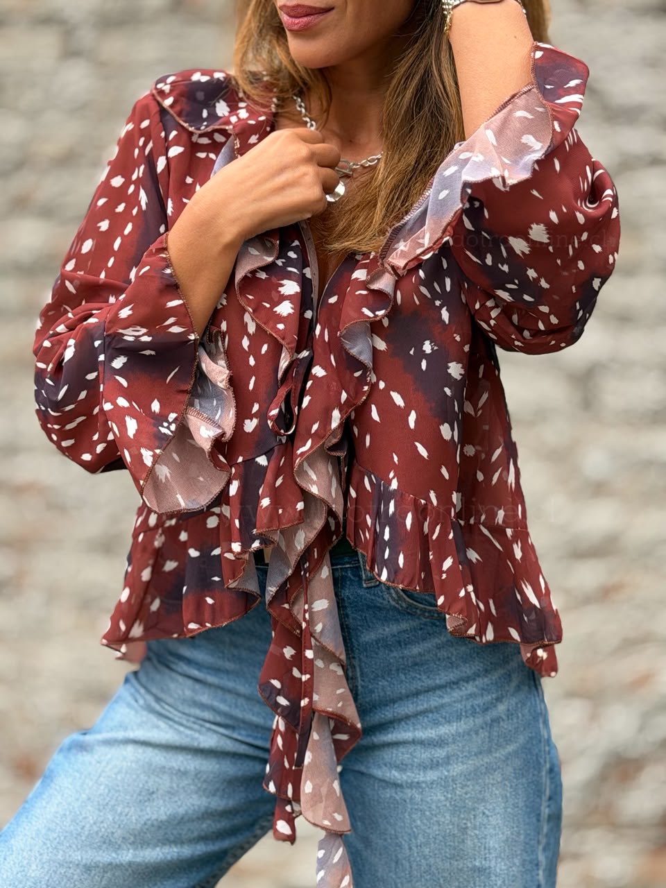 Blusa Viena marrón claro